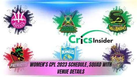 Womens CPL 2023 Schedule Squad With Venue Details CricsInsider