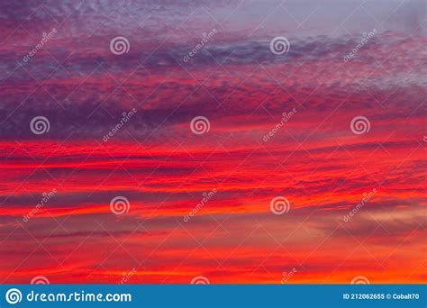 Beautiful Sunset Sky With Clouds Stock Image Image Of Meteorology