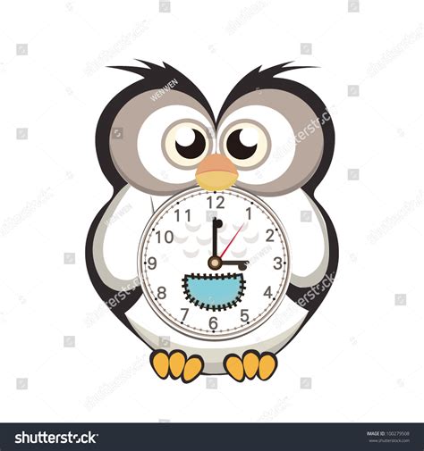 Cute Cartoon Clock Stock Vector Royalty Free 100279508 Shutterstock