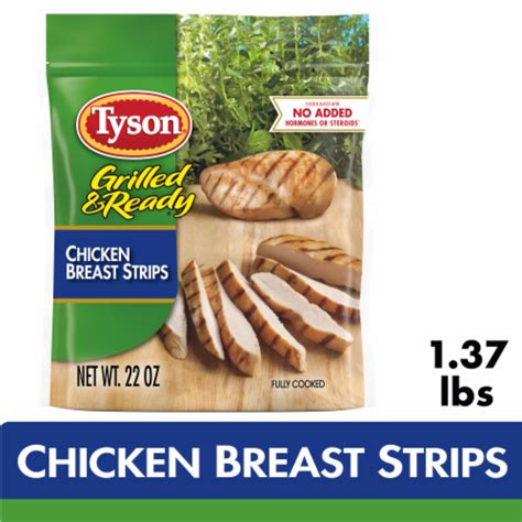 Tyson® Grilled & Ready® Fully Cooked Grilled Chicken Breast Strips, 22 ...