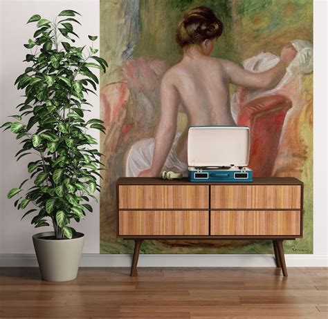 Renoir Wallpaper Nude In An Armchair Portrait Painting Art