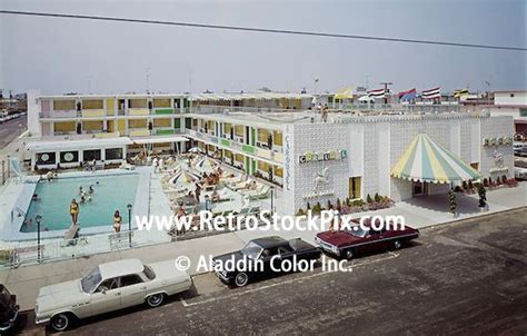 Carousel Motel Wildwood, NJ. Exterior of the motel with large colorful ...