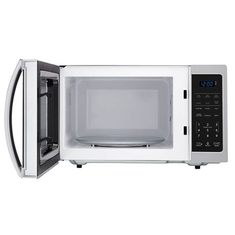 Sharp 0 9 Cu Ft 900 Watt Countertop Microwave Stainless Steel In The Countertop Microwaves