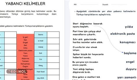 Dilimize Girmiş Olan Yabancı K Eduhol Etkinlik İndir Oyun Oyna