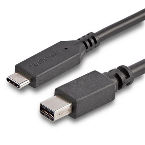 StarTech.com 6 ft. (1.8 m) USB-C to Mini DisplayPort Cable - 4K 60Hz ...