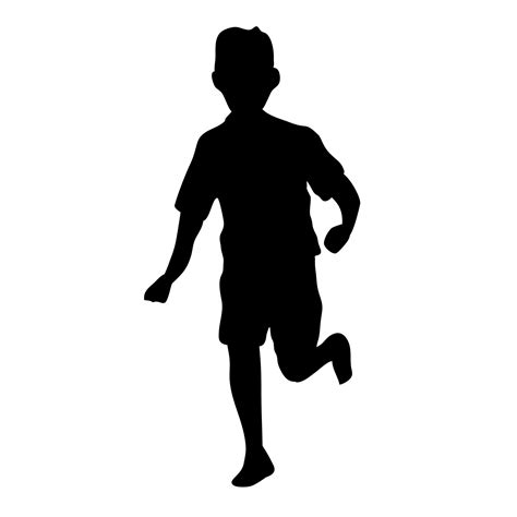 boy silhouette running 12580935 Vector Art at Vecteezy