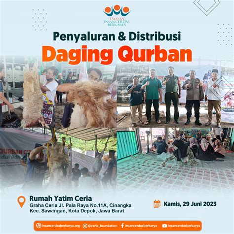 Penyaluran Daging Qurban 1444 H Yayasan Insan Cerdas Berkarya