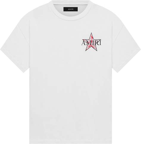 Amiri White Red Paisley Star T Shirt INC STYLE