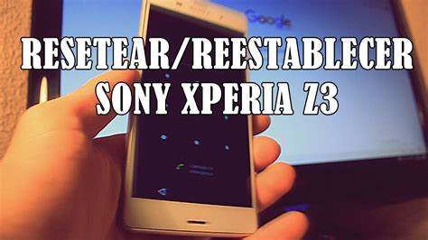 Sony Xperia Z Resetear Reestablecer Hard Reset Recovery Mode