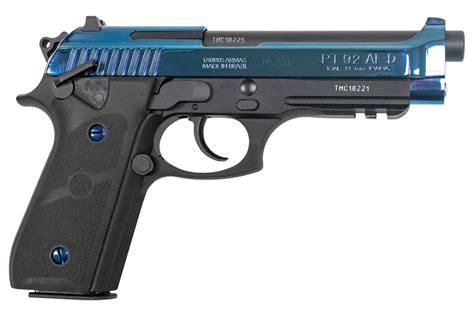 Buy Taurus PT92 9mm Pistol With Polished PVD Slide And Hogue Grips