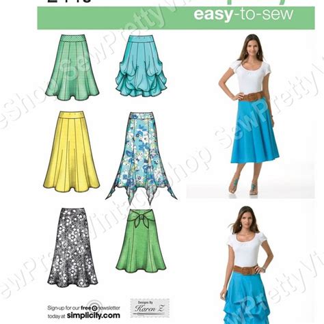 Godet Skirt Etsy