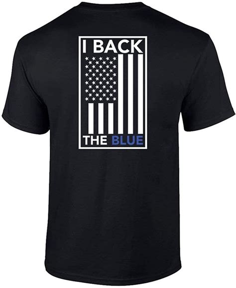 I Back The Blue American Flag Graphic Police