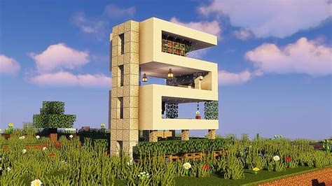 Minecraft Basit Ev Yapımı Minecraft Modern Apartman Yapımı