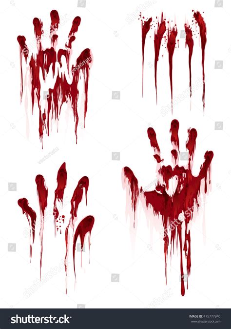 Bloody Handprint Clipart Printouts