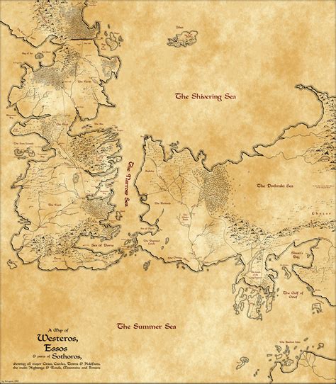 Awesome Fan Made Maps Of Westeros And Essos Westeros Map Westeros Map ...