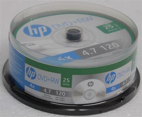hp dvdrw  gb  minute video pack spindle brand  sealed ebay