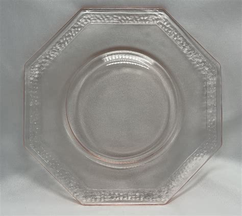 Pink Depression Glass Plates, Vintage Pink Glass Plates, Set of Six - Etsy