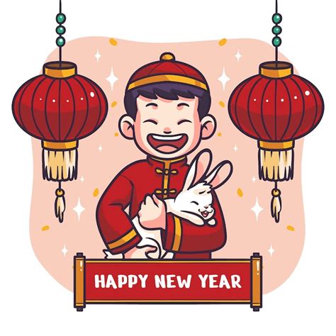 Free Vector Hand Drawn Chinese New Year Illustration