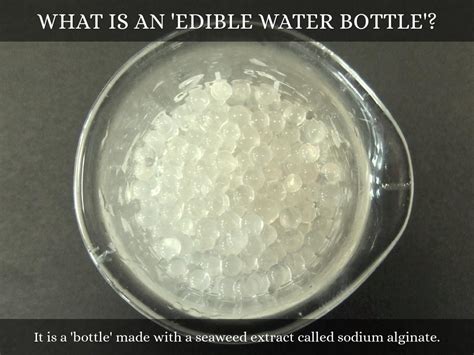 Edible Water Bottle by Jonathan Foo