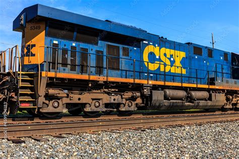 CSX Locomotive Train. CSX operates a Class I railroad in the US. Stock ...