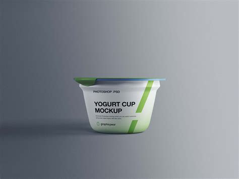 Free Yogurt Plastic Cup Mockup (PSD)