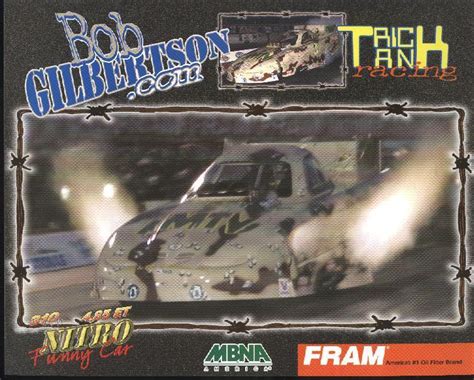 2002 Bob Gilbertson Trick Tank Pontiac Firebird Funny Car Nhra Postcard Ebay