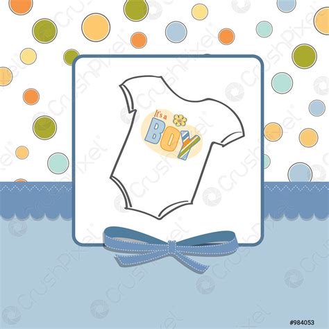 Baby boy announcement card - stock vector 984053 | Crushpixel