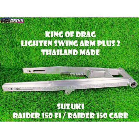 KING OF DRAG LIGHTEN SWING ARM NON SLOTTED PLUS 2 AND 3 SUZUKI RAIDER