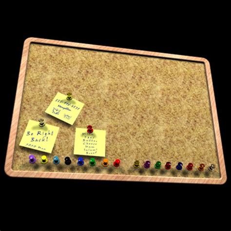 corkboard pins cork 3d max