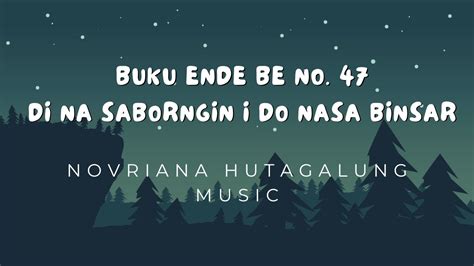 Uninguningan Batak Toba Lagu Natal Batak Buku Ende BE 47 Di Na