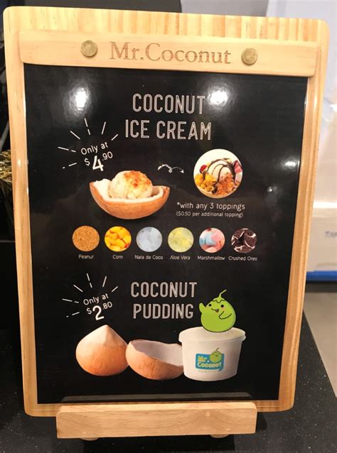 Mr Coconut Menu Singapore Latest Prices