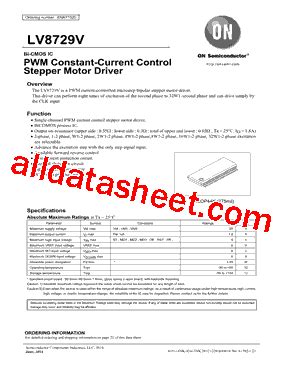 LV8729V TLM H Datasheet PDF ON Semiconductor