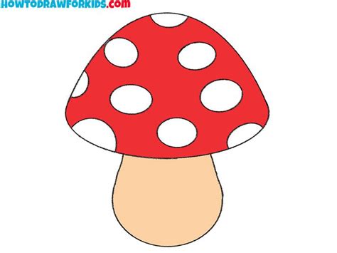 How To Draw A Mushroom Step By Step Tutorial