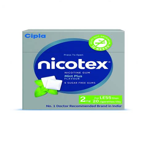 Nicotex Nicotine Chewing Gum Mint Flavor Mg Pcs