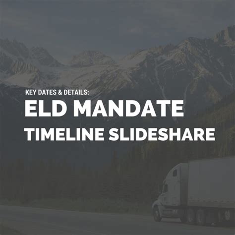 Eld Mandate Timeline Slideshare Key Dates And Details My20 Eld