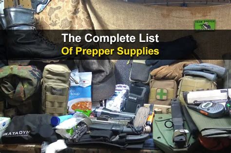 The Complete List Of Prepper Supplies Urban Survival Site