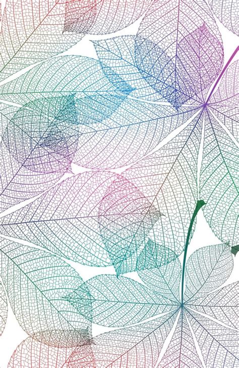 Colorful Leaves Abstract Pattern Illustration