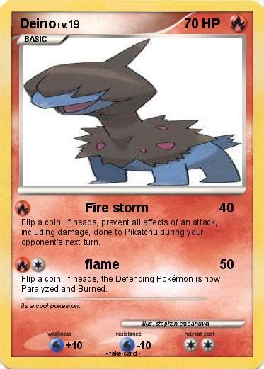 Pokémon Deino 30 30 Fire Storm My Pokemon Card