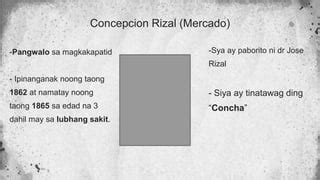 jose rizal  mga kapatidpptx