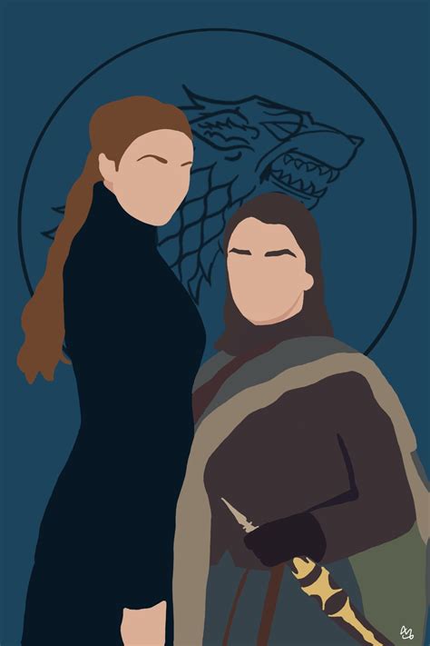 Sansa And Arya Stark Print Etsy Uk