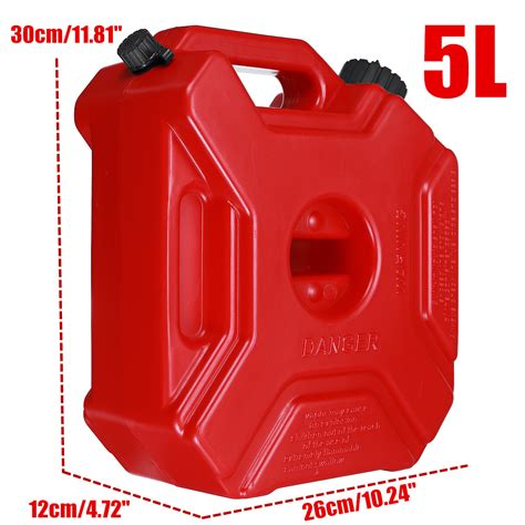 New 5L Fuel Tank Portable Jerry Can Gas Petrol With Bracket Lock For