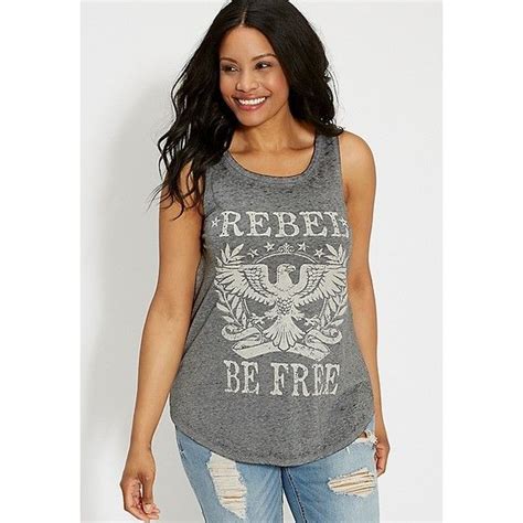 Plus Size Burnwash Tank With Eagle Graphic Maurices Plus Size Tank Tops Clothes Design