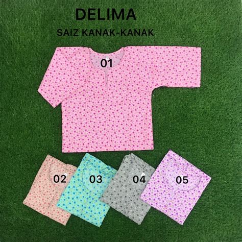 Baju Kedah Klasik Opah Cotton Product Code DELIMA Kanak Kanak