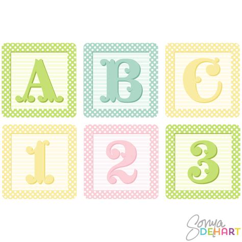 Adorable Baby Blocks Cliparts - Create Playful and Creative Designs for ...