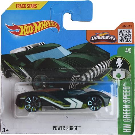 Amazon Hot Wheels Power Surge HW Green Speed 4 5 Green Short Card Toys Games