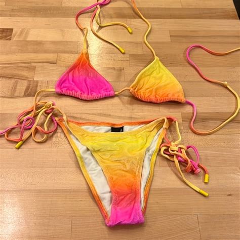 Triangl Swimwear Swim Triangle Sherbet Fuzzy Bikini Set Poshmark