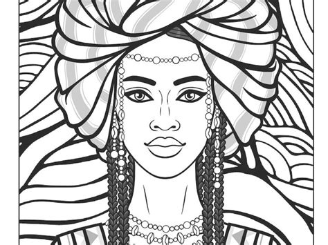 200 Black Women Digital Coloring Book Black Coloring Pages Women Coloring Pages Boho Coloring