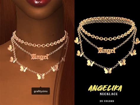 Angelika Necklace Grafity Cc Sims 4 Piercings Sims 4 Cc Finds Sims 4