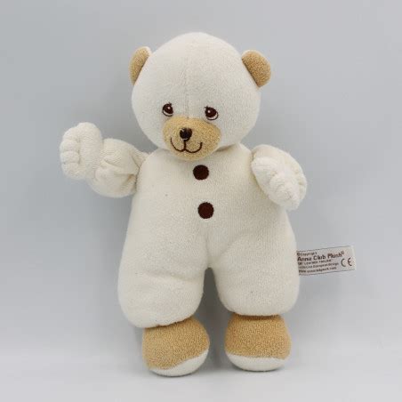 Doudou Ours Blanc Beige Anna Club Plush