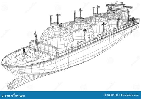 Large Gas Tanker Or Lng Carrier Delivery Petrol Fuel Cargo Stock